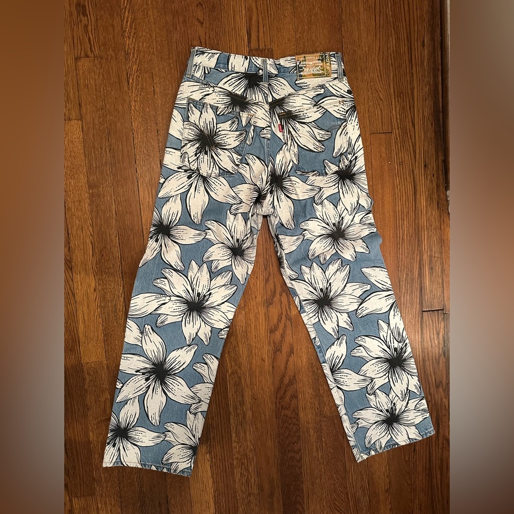 FARM Rio Blue and White Floral Jeans